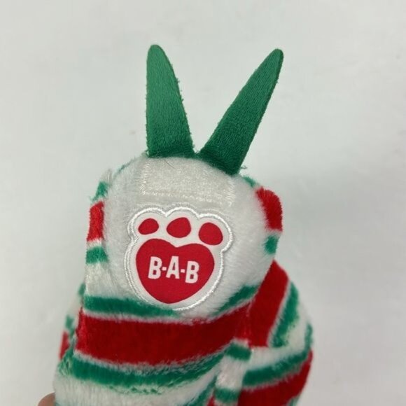 Build A Bear Peppermint Twist Sloth Plush holiday red green stripes Christmas BA - Picture 6 of 9